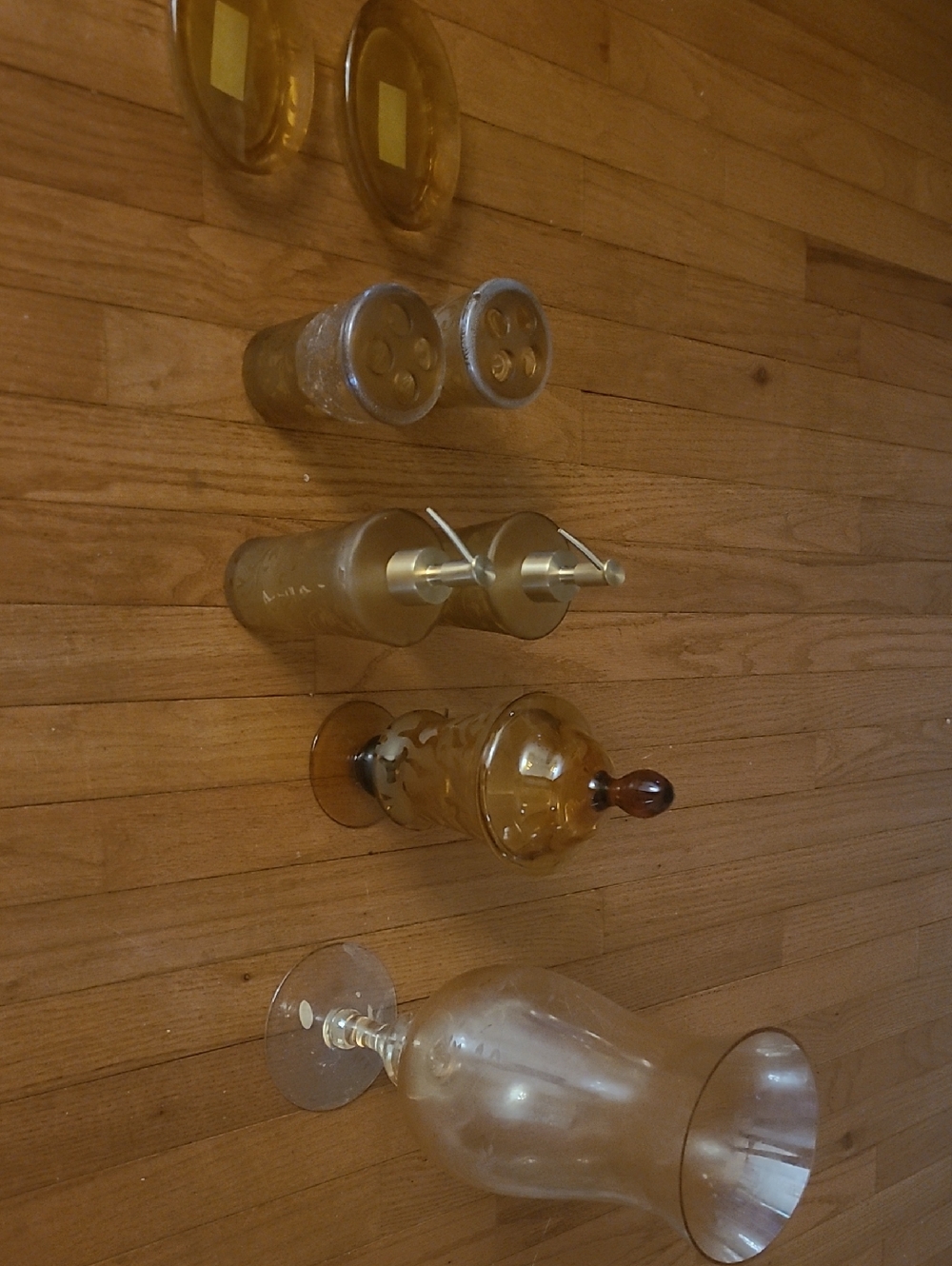 Amber Glass Decorative Apothecary Jars and Dispensers